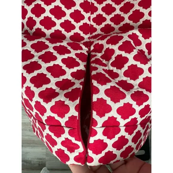 Loft Preppy Chic Red White Geometric Print A-Line Mini Skirt, Lined,  Size 4 - Picture 12 of 15